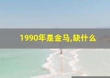 1990年是金马,缺什么