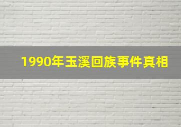 1990年玉溪回族事件真相