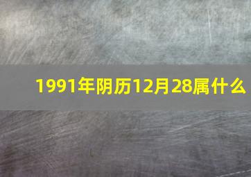 1991年阴历12月28属什么