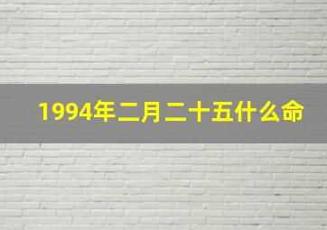 1994年二月二十五什么命