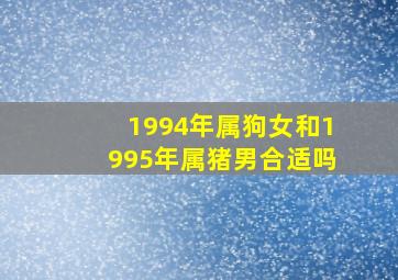 1994年属狗女和1995年属猪男合适吗