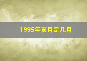 1995年亥月是几月