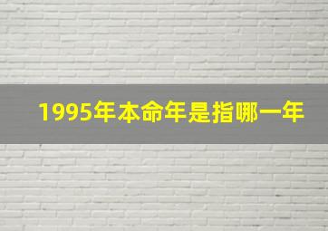 1995年本命年是指哪一年