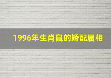 1996年生肖鼠的婚配属相