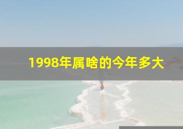 1998年属啥的今年多大