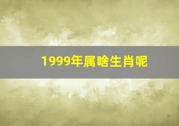 1999年属啥生肖呢