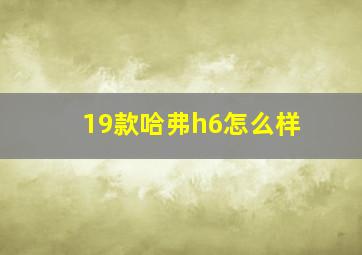 19款哈弗h6怎么样