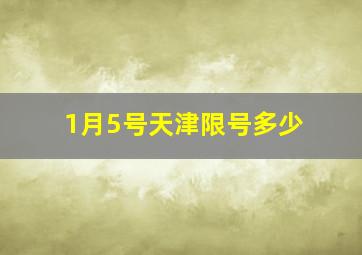 1月5号天津限号多少