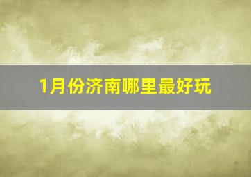 1月份济南哪里最好玩