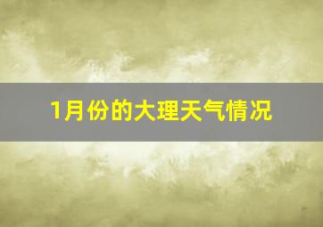 1月份的大理天气情况