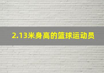 2.13米身高的篮球运动员