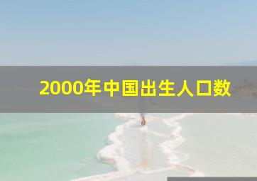 2000年中国出生人口数