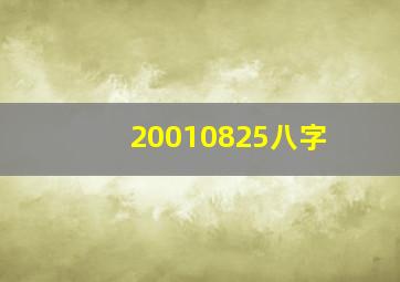 20010825八字