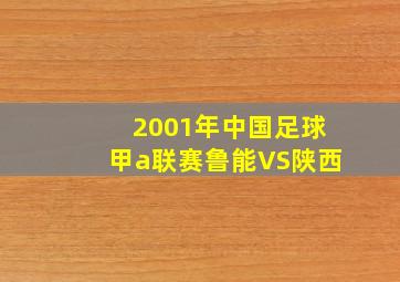 2001年中国足球甲a联赛鲁能VS陕西