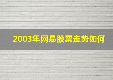 2003年网易股票走势如何