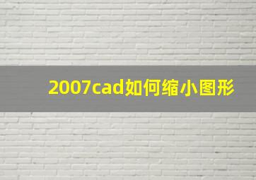 2007cad如何缩小图形