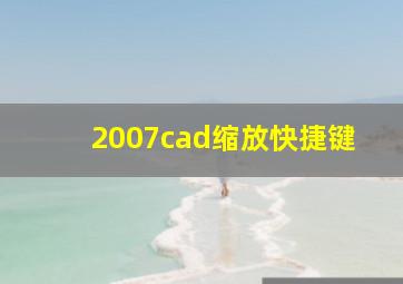 2007cad缩放快捷键