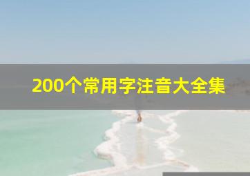 200个常用字注音大全集