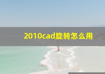 2010cad旋转怎么用