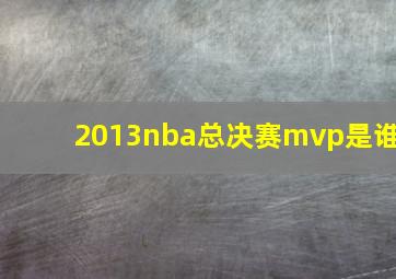 2013nba总决赛mvp是谁