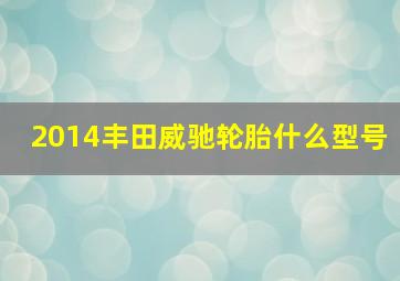 2014丰田威驰轮胎什么型号