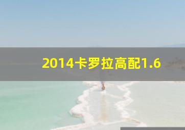 2014卡罗拉高配1.6