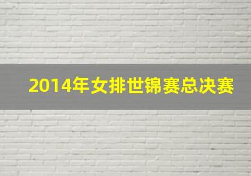 2014年女排世锦赛总决赛