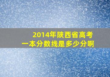 2014年陕西省高考一本分数线是多少分啊