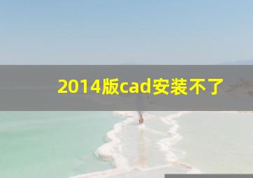 2014版cad安装不了