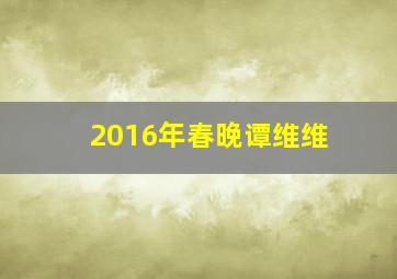 2016年春晚谭维维