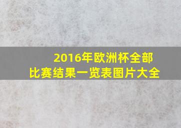 2016年欧洲杯全部比赛结果一览表图片大全