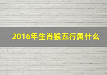 2016年生肖猴五行属什么