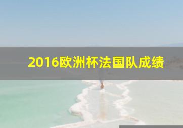 2016欧洲杯法国队成绩