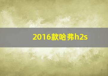 2016款哈弗h2s