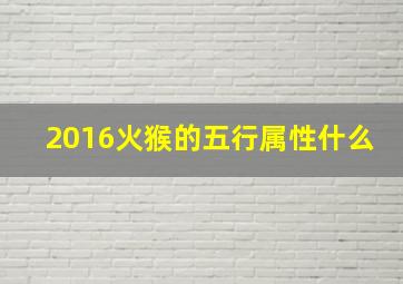 2016火猴的五行属性什么