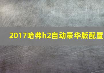 2017哈弗h2自动豪华版配置