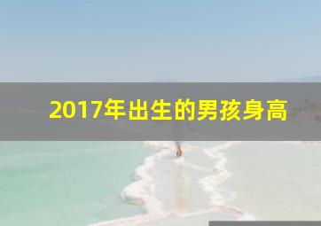 2017年出生的男孩身高