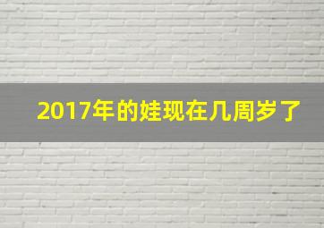 2017年的娃现在几周岁了