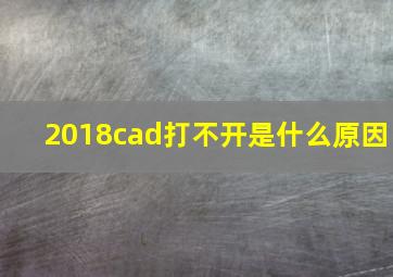 2018cad打不开是什么原因