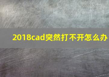 2018cad突然打不开怎么办