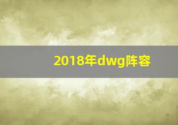 2018年dwg阵容