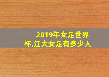 2019年女足世界杯,江大女足有多少人