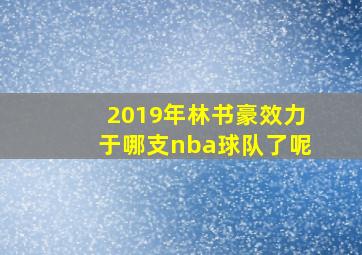 2019年林书豪效力于哪支nba球队了呢