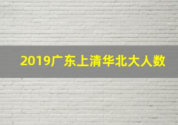 2019广东上清华北大人数