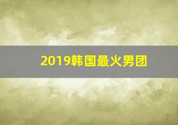 2019韩国最火男团