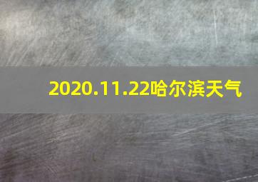 2020.11.22哈尔滨天气