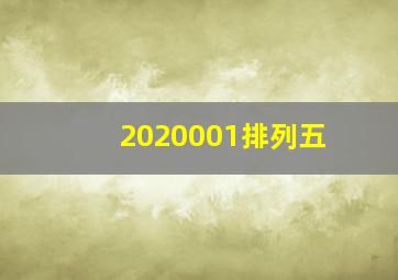 2020001排列五