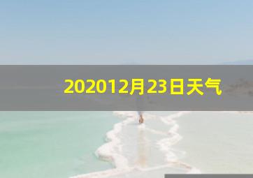 202012月23日天气