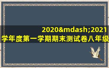 2020—2021学年度第一学期期末测试卷八年级上册数学