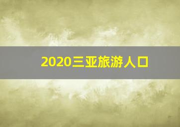 2020三亚旅游人口